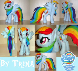 Size: 1024x929 | Tagged: safe, artist:sunflowertiger, rainbow dash, g4, irl, photo, plushie, solo