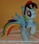 Size: 1624x1828 | Tagged: safe, artist:faktim49, rainbow dash, g4, irl, photo, plushie, rearing, solo, sunglasses