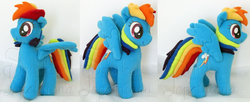 Size: 1451x592 | Tagged: safe, artist:sztukapopelniona, rainbow dash, g4, irl, photo, plushie, solo