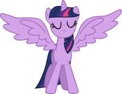 Size: 5000x3845 | Tagged: safe, artist:lman225, twilight sparkle, alicorn, pony, g4, magical mystery cure, female, mare, simple background, solo, spread wings, transparent background, twilight sparkle (alicorn), vector