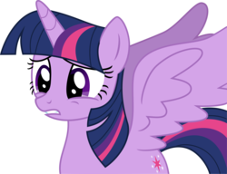 Size: 5000x3836 | Tagged: safe, artist:lman225, twilight sparkle, alicorn, pony, g4, magical mystery cure, female, mare, simple background, solo, spread wings, transparent background, twilight sparkle (alicorn), vector, wings, worried