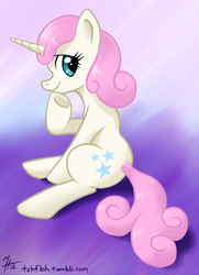 Size: 600x827 | Tagged: safe, artist:tehflah, twinkleshine, g4, female, looking at you, raised hoof, solo