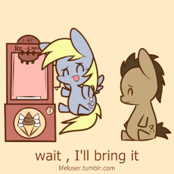 Size: 500x500 | Tagged: safe, artist:php56, part of a set, derpy hooves, doctor whooves, time turner, pegasus, pony, g4, animated, doctorderpy's machine, eyes closed, female, flapping, flapping wings, flying, food, gif, ice cream, mare, meme, open mouth, sitting, vending machine