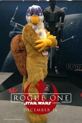 Size: 466x699 | Tagged: safe, artist:neouka, artist:spainfischer, gilda, griffon, human, robot, g4, fursuit, irl, irl human, photo, rogue one: a star wars story, spoilers for another series, star wars, sydneyroo(coser), x-wing