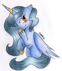 Size: 1606x1839 | Tagged: safe, artist:coffytacotuesday, oc, oc only, alicorn, pony, alicorn oc, solo, traditional art