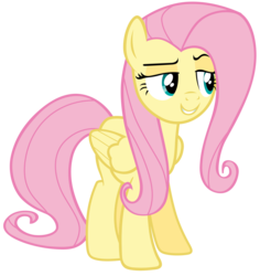 Size: 7000x7400 | Tagged: safe, artist:tardifice, fluttershy, g4, viva las pegasus, absurd resolution, female, grin, raised eyebrow, simple background, smiling, solo, transparent background, vector