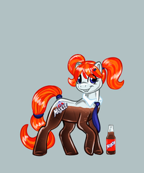 Size: 1035x1242 | Tagged: safe, artist:likeshine, oc, oc only, oc:moxie, food pony, object pony, original species, soda pony, moxie soda, ponified, solo