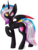 Size: 1207x1568 | Tagged: safe, artist:doekitty, oc, oc only, oc:flaming rainbow, alicorn, pony, colored wings, heterochromia, multicolored wings, simple background, solo, transparent background