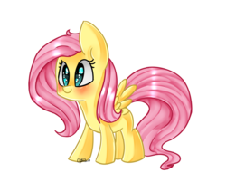 Size: 1889x1601 | Tagged: safe, artist:wolfchen999, fluttershy, g4, female, missing cutie mark, simple background, solo, spread wings, standing, transparent background