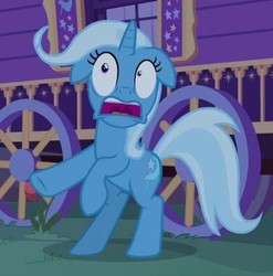 Size: 338x342 | Tagged: safe, screencap, trixie, pony, unicorn, g4, to where and back again, cropped, faic, female, floppy ears, mare, panic, solo