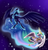 Size: 2181x2255 | Tagged: safe, artist:ellen124, nightmare moon, princess celestia, alicorn, pony, g4, fight, floppy ears, flying, glowing horn, gritted teeth, high res, horn, magic, spread wings, stars