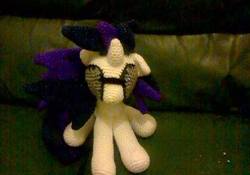 Size: 480x336 | Tagged: safe, dj pon-3, vinyl scratch, b.u.c.k., g4, 2016, charity auction, irl, knitted stable, photo, solo
