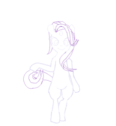 Size: 590x642 | Tagged: safe, starlight glimmer, pony, g4, bipedal, female, looking at you, monochrome, simple background, smiling, solo, white background