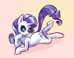 Size: 816x644 | Tagged: safe, artist:yettano, rarity, pony, g4, female, looking at you, solo