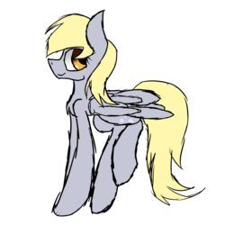 Size: 1024x1024 | Tagged: safe, artist:fizzy2014, derpy hooves, pegasus, pony, g4, colored sketch, female, mare, simple background, sketch, solo, transparent background