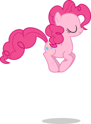 Size: 7000x9576 | Tagged: safe, artist:luckreza8, pinkie pie, g4, absurd resolution, female, jumping, pronking, simple background, smiling, solo, transparent background, vector