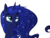 Size: 8000x6000 | Tagged: safe, artist:elskafox, artist:musical-medic, princess luna, g4, :3, absurd resolution, bust, cute, female, lidded eyes, portrait, simple background, smiling, solo, sparkles, transparent background