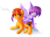 Size: 1700x1250 | Tagged: safe, artist:shan3ng, oc, oc only, pegasus, pony, unicorn, simple background, transparent background