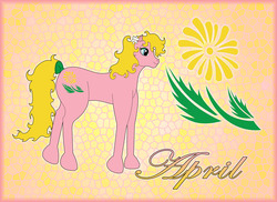 Size: 7014x5100 | Tagged: safe, artist:faerie-starv, april daisy, g1, absurd resolution, birthflower ponies, female, solo