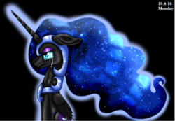 Size: 801x554 | Tagged: safe, artist:inspiredpixels, nightmare moon, alicorn, pony, g4, black background, crying, female, simple background, solo