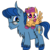 Size: 3438x3411 | Tagged: safe, artist:dinkyuniverse, leadwing, scootaloo, oc, earth pony, pony, g4, andy price, excited, glasses, grin, high res, male, simple background, smiling, stallion, transparent background, unshorn fetlocks