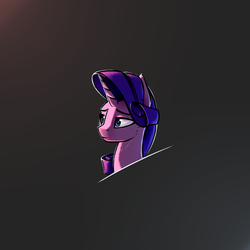 Size: 1000x1000 | Tagged: safe, artist:justafallingstar, rarity, pony, unicorn, g4, abstract background, bust, female, mare, portrait, solo