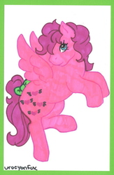 Size: 416x639 | Tagged: safe, artist:skypinpony, heart throb, g1, female, solo, traditional art