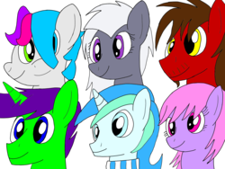 Size: 1600x1200 | Tagged: safe, artist:toyminator900, oc, oc only, oc:andandampersand, oc:aureai gray, oc:chip, oc:clever clop, oc:cyan lightning, oc:melody notes, pony, unicorn