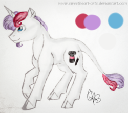 Size: 1280x1129 | Tagged: safe, artist:sweetheart-arts, oc, oc only, oc:magic hat, classical unicorn, cloven hooves, horn, leonine tail, solo, traditional art, unshorn fetlocks