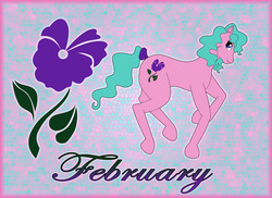 Size: 7014x5100 | Tagged: safe, artist:faerie-starv, february violet, g1, absurd resolution, birthflower ponies, female, solo