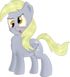 Size: 1700x1852 | Tagged: safe, artist:brok-enwings, derpy hooves, pegasus, pony, g4, female, mare, simple background, solo, tongue out, transparent background