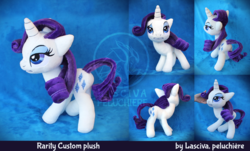 Size: 2851x1725 | Tagged: safe, artist:peluchiere, rarity, g4, irl, lidded eyes, photo, plushie, solo