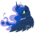 Size: 816x796 | Tagged: safe, artist:razorsketches, princess luna, g4, bust, female, simple background, solo, transparent background