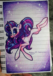 Size: 1280x1827 | Tagged: safe, artist:arianell, starlight glimmer, g4, female, lined paper, missing cutie mark, solo, traditional art