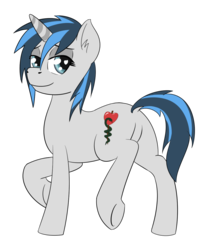 Size: 1086x1300 | Tagged: safe, artist:wcnimbus, oc, oc only, oc:arcana aid, pony, unicorn, bedroom eyes, butt, dock, featureless crotch, female, heart eyes, mare, plot, presenting, rod of asclepius, sassy, simple background, smiling, solo, transparent background, two toned mane, wingding eyes