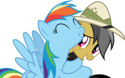 Size: 6001x3765 | Tagged: safe, artist:deratrox, daring do, rainbow dash, daring don't, g4, .svg available, absurd resolution, hug, simple background, transparent background, vector