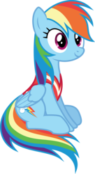 Size: 6400x11753 | Tagged: safe, artist:deratrox, rainbow dash, buckball season, g4, .svg available, absurd resolution, female, simple background, sitting, smiling, solo, transparent background, vector