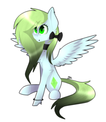 Size: 2393x2753 | Tagged: safe, artist:huirou, oc, oc only, pegasus, pony, bow, female, hair bow, high res, mare, simple background, sitting, solo, transparent background