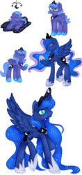 Size: 4270x9050 | Tagged: safe, artist:bewarethemusicman, princess luna, g4, absurd resolution, age progression, crib mobile, female, filly, s1 luna, simple background, solo, white background, woona, younger