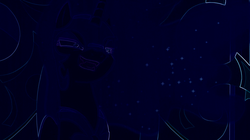 Size: 1914x1074 | Tagged: safe, edit, edited screencap, screencap, nightmare moon, g4, the cutie re-mark, darkness, faic, fangs, female, glowing eyes, grin, mane, smiling, solo, stars, throne