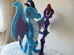Size: 4000x3000 | Tagged: safe, artist:masha05, princess ember, dragon, g4, claws, dragon wings, dragoness, female, horns, irl, photo, plushie, solo, spread wings, wings