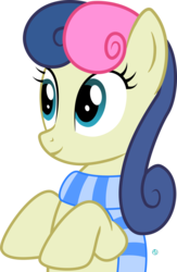Size: 1622x2482 | Tagged: safe, artist:arifproject, bon bon, sweetie drops, pony, g4, adorabon, arif's wide eyes pone, clothes, cute, female, scarf, simple background, solo, transparent background, vector, wide eyes