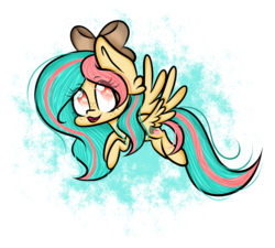 Size: 1384x1244 | Tagged: safe, artist:cofee-love, oc, oc only, oc:vanilla ganache, pegasus, pony, flying, simple background, solo, transparent background