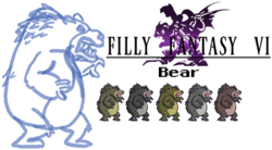 Size: 394x218 | Tagged: safe, artist:rydelfox, bear, filly fantasy vi, sprite