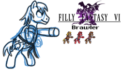 Size: 462x268 | Tagged: safe, artist:rydelfox, filly fantasy vi, sprite, street fighter