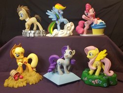 Size: 1600x1200 | Tagged: safe, photographer:we are borg, applejack, doctor whooves, fluttershy, pinkie pie, rainbow dash, rarity, time turner, earth pony, pony, g4, diamond select toys, irl, male, photo, stallion, toy