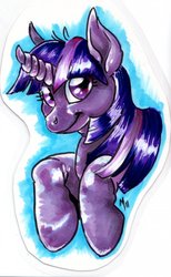 Size: 786x1280 | Tagged: safe, artist:m-i, twilight sparkle, latex pony, g4, bust, female, shiny, solo