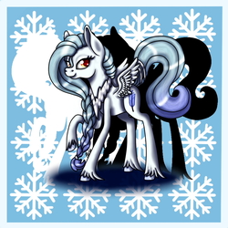 Size: 850x850 | Tagged: safe, artist:inspiredpixels, oc, oc only, oc:frostrail, pegasus, pony, braid, solo