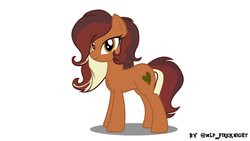 Size: 2048x1152 | Tagged: safe, oc, oc only, oc:chocolate heart, earth pony, pony, cutie mark, female, mare, simple background, solo, vector, white background