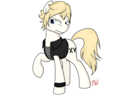 Size: 1024x768 | Tagged: safe, artist:siekit442, pony, crossover, final fantasy, final fantasy xv, ponified, prompto argentum, simple background, solo, transparent background